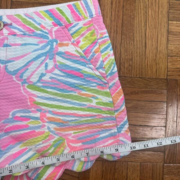 Lilly Pulitzer Womens The Buttercup Short Shellabrate Scallop Hem Shorts Size 00 - Picture 11 of 16